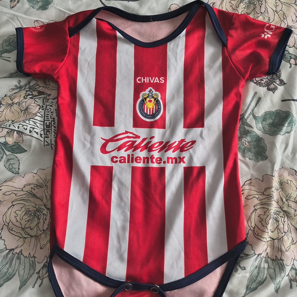 Civas Red and White Striped Baby Bodysuit